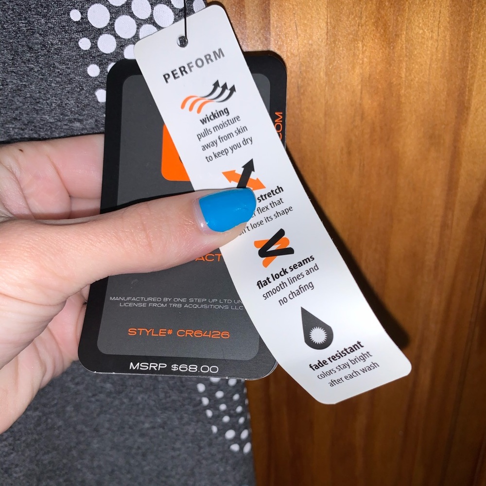 RBX | BRAND NEW W TAGS Gray Polka Dot Leggings - Picture 6 of 6